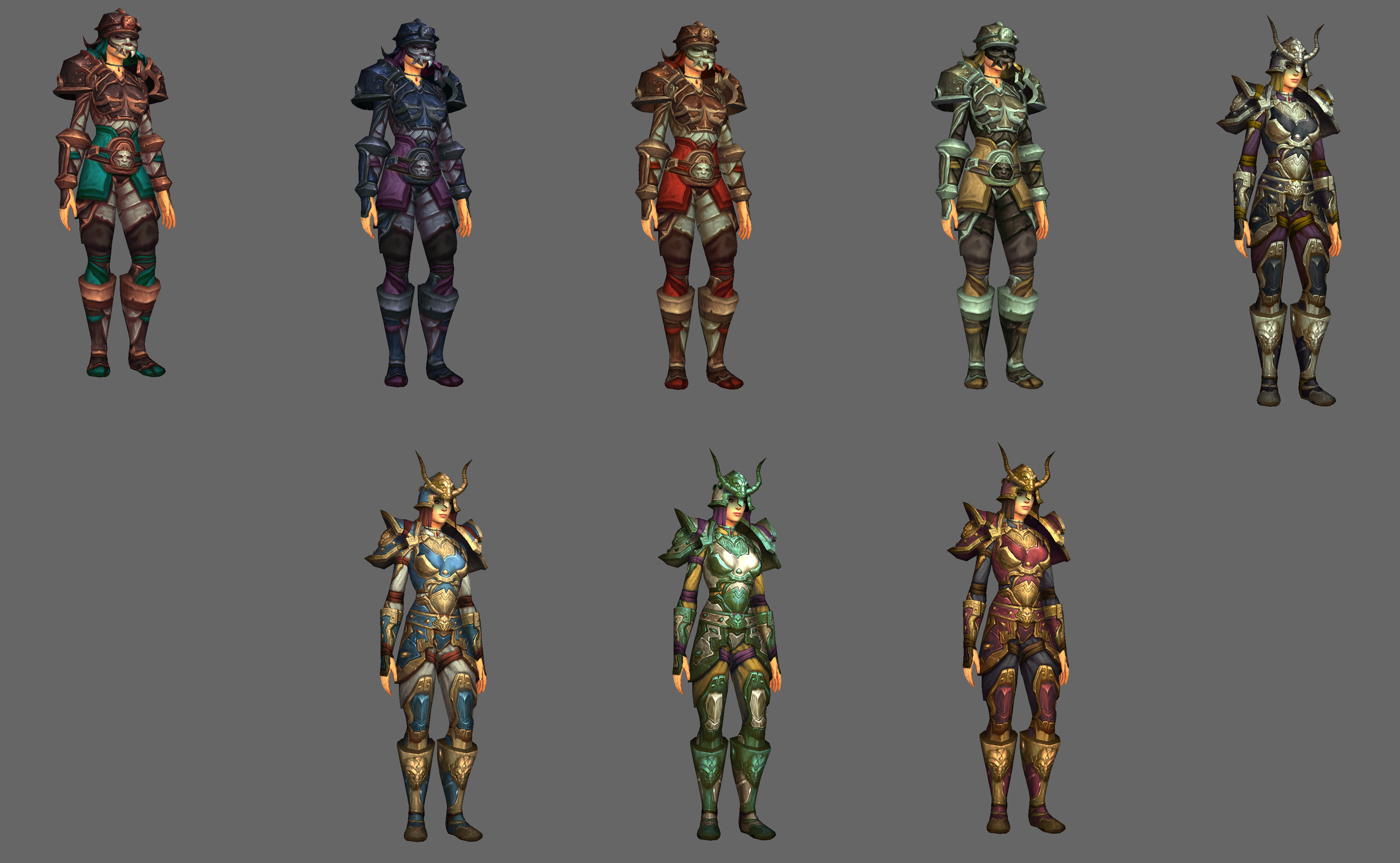 [a variety of pandaria armor sets]