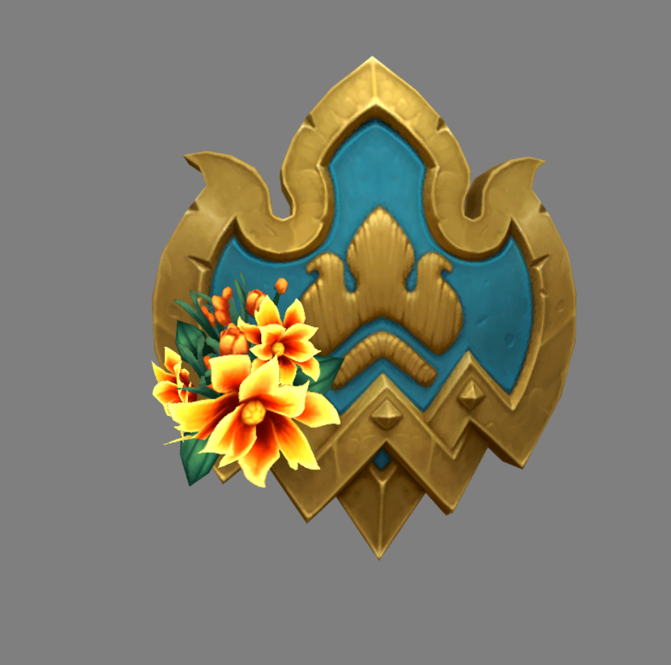 [a bulwark with the fire festival insignia and flower on it]