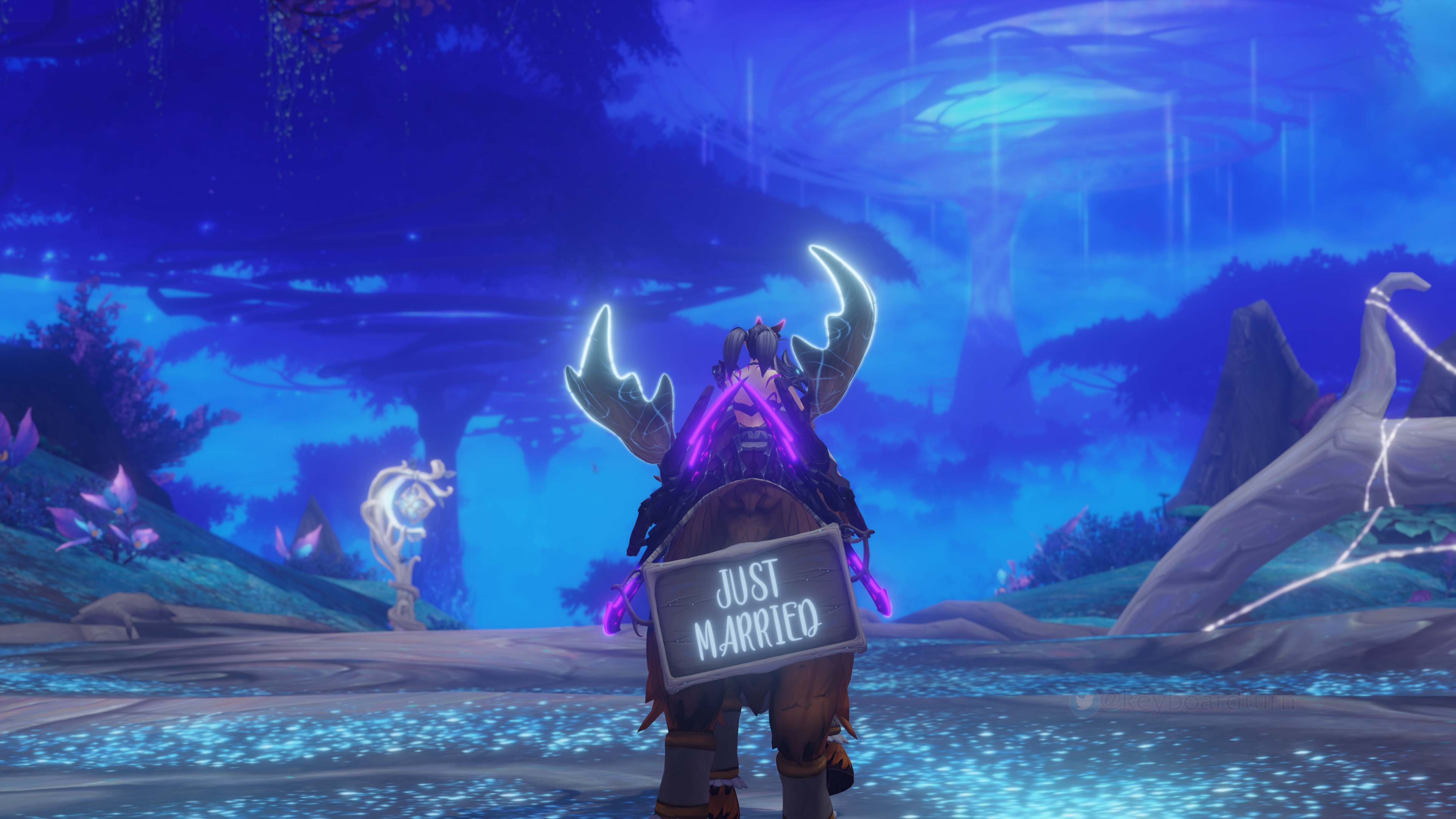 [A further shot of the back view of the moose, displaying more of the Ardenweald background.]